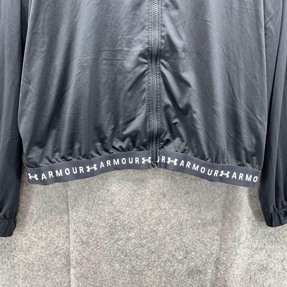 Under Armour Sweater Women Extra Large Black Full Zip Sweatshirt Loose Fit XL - Picture 6 of 13